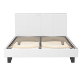 Artiss NEO double white PVC bed frame showing 300kg capacity — Allure Home Collections