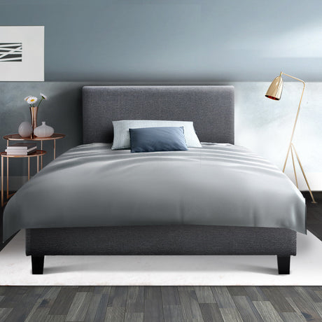 Como King Single Bed Frame, Grey