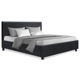 Artiss NEO charcoal queen bed frame showing 300kg capacity — Allure Home Collections