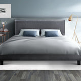 Artiss NEO bed frame plywood slat base detail — Allure Home Collections