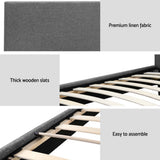 Como Single Bed Frame, Grey