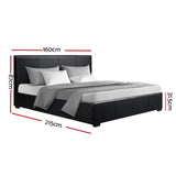 Artiss NINO black PU leather headboard close-up — Allure Home Collections