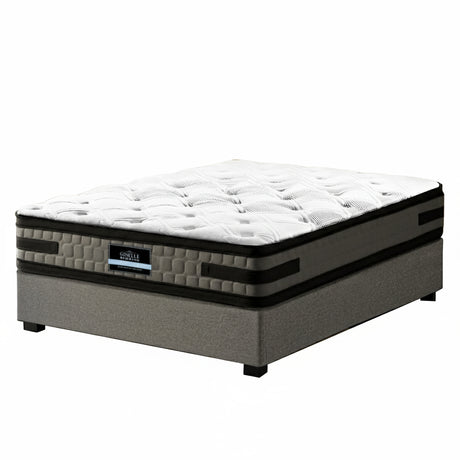 Arezzo Grey King Single bed frame in a modern bedroom