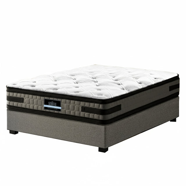 Arezzo Grey King Single bed frame in a modern bedroom