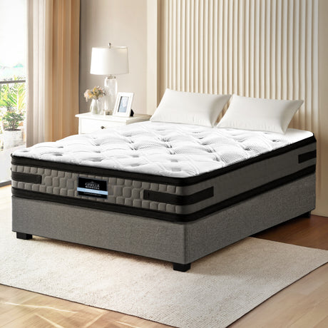 Aspen King Single Bed with Mattress, Grey, view 7