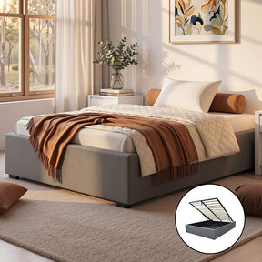 Monza grey King Single bed frame in a modern bedroom