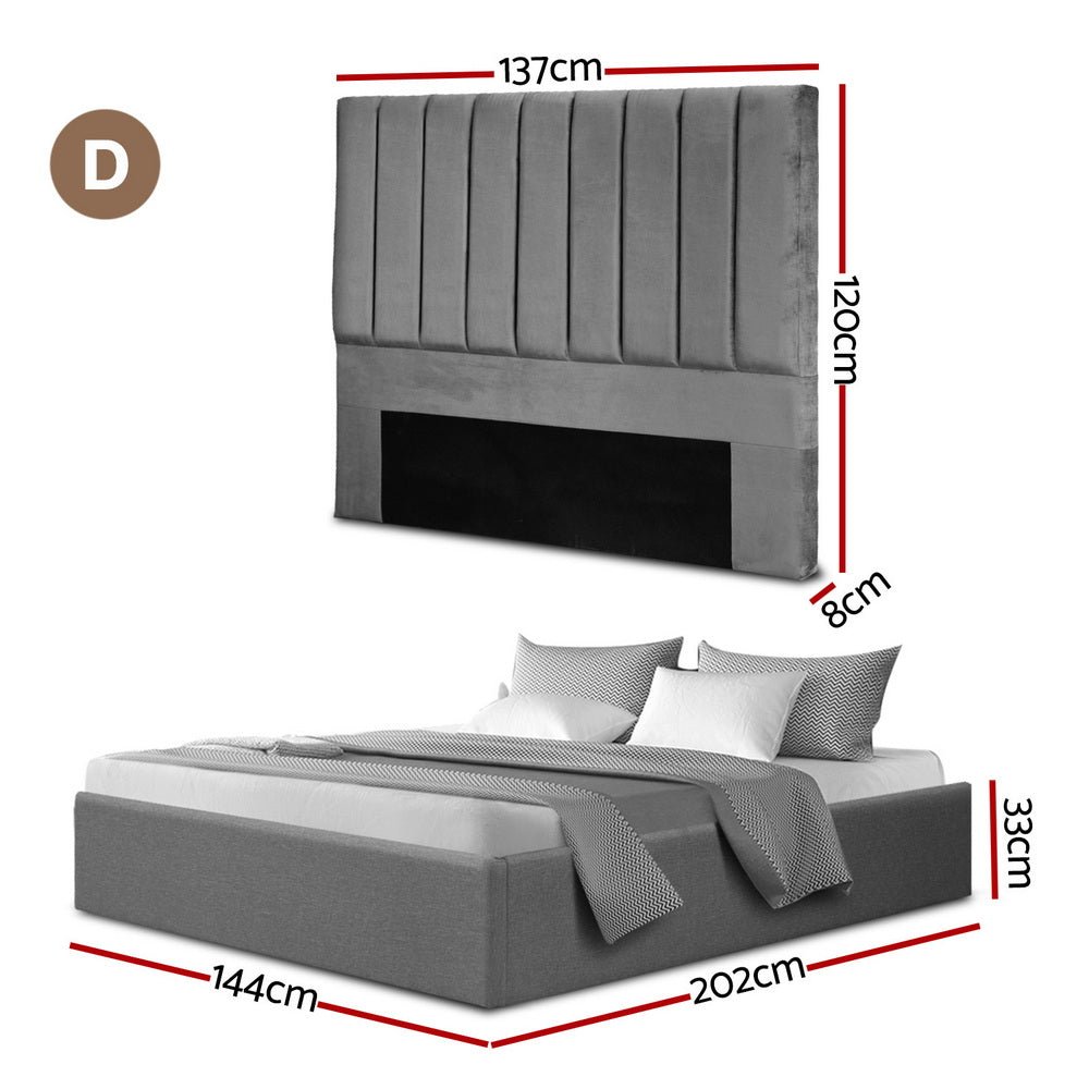 Rozelle Gas Lift Bed, Velvet, view 2