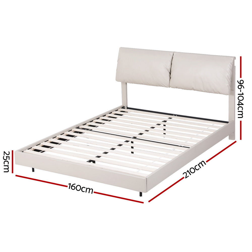 Artiss DAYLIGHT bed frame RGB LED lighting detail showing floating base effect — Allure Home Collections