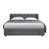 Artiss Mila Queen Bed Frame with Storage