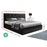 Artiss TIYO black PVC leather tufted headboard close-up — Allure Home Collections