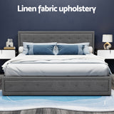 Pavia King Gas Lift Bed Frame, Grey