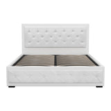 Artiss TIYO gas lift bed frame open showing hidden storage — Allure Home Collections