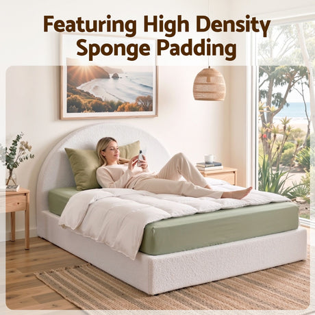 Forte Double Bed Frame, White