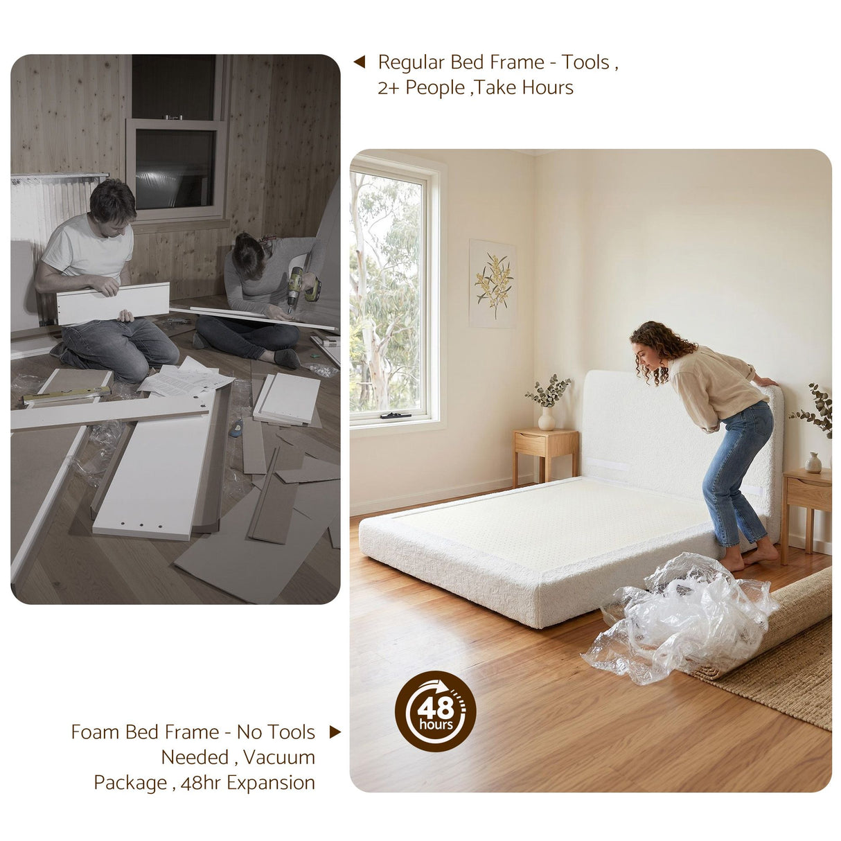 Camaiore Double Bed Frame, White