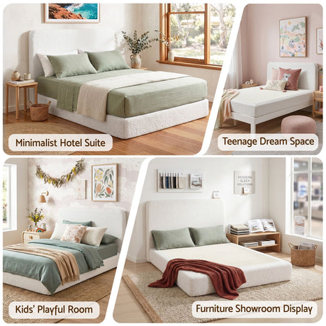 Camaiore Double Bed Frame, White