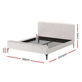 Ferrara King Bed Frame, Beige