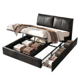 Bologna black King bed frame in a modern bedroom