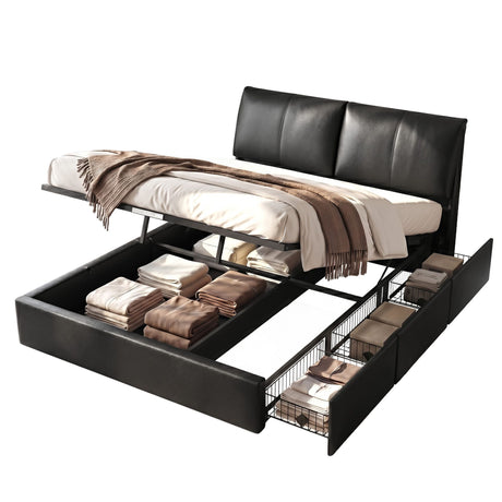 Bologna black King bed frame in a modern bedroom