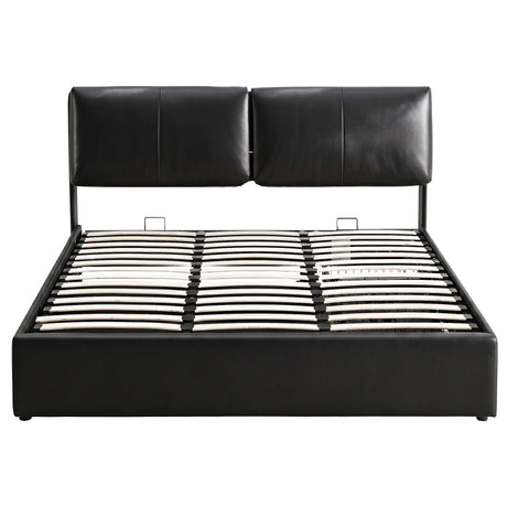 Oslo King Gas Lift Bed, Black, view 6