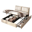 Bologna beige Queen bed frame in a modern bedroom