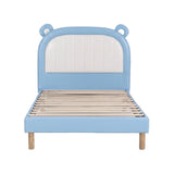 Bracken Kids Bed, Bear Headboard, Blue, view 3