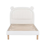 Bracken Kids Bed, Bear Headboard, Beige, view 3