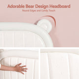 Bracken Kids Bed, Bear Headboard, Beige, view 4