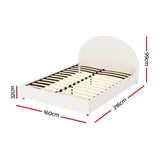 Artiss ELLA Gas Lift Bed Frame – Queen
