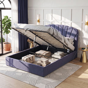 Siena grey Queen bed frame in a modern bedroom