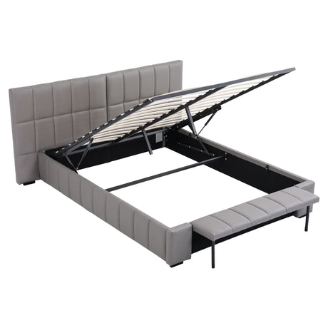 Ravenna Double Gas Lift Bed Frame, Grey