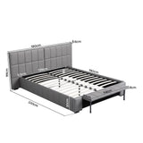 Ravenna Double Gas Lift Bed Frame, Grey