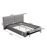 Ravenna Queen Gas Lift Bed Frame, Grey