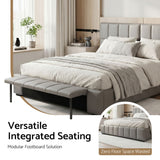 Ravenna Queen Gas Lift Bed Frame, Grey