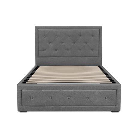 Artiss TIYO king single gas lift bed frame open showing hidden storage — Allure Home Collections