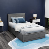 Artiss TIYO king single gas lift bed frame showing 203 x 107cm mattress fit — Allure Home Collections