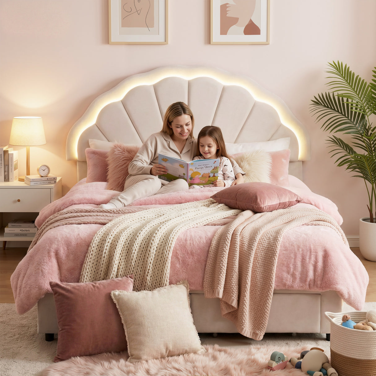 Piacenza Double Storage Bed Frame, White
