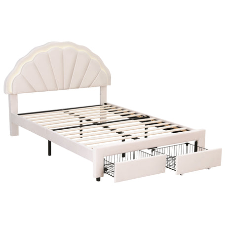 Piacenza Double Storage Bed Frame, White