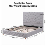 Verona Double Bed Frame, Grey