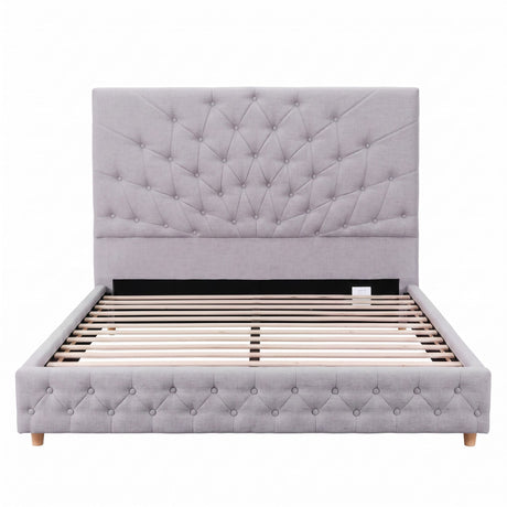 Verona Double Bed Frame, Grey