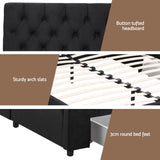 Vicenza King Storage Bed Frame, Black