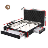 Vicenza Queen Storage Bed Frame, Black