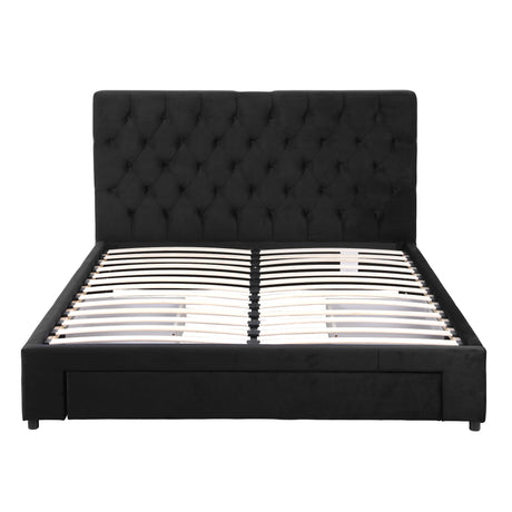 Vicenza Queen Storage Bed Frame, Black