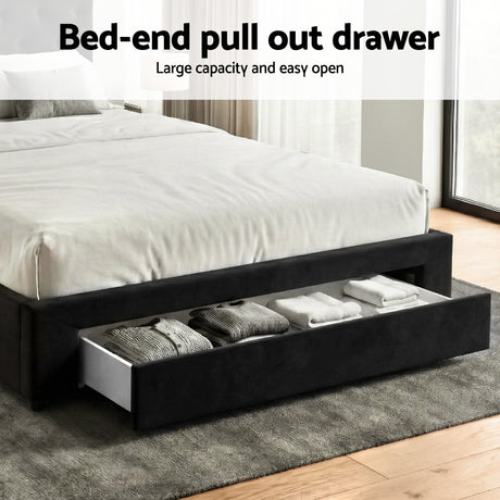 Vicenza Queen Storage Bed Frame, Black