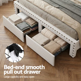 Treviso King Storage Bed Frame, Beige