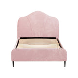 Artiss OLAN pink velvet headboard close-up — Allure Home Collections