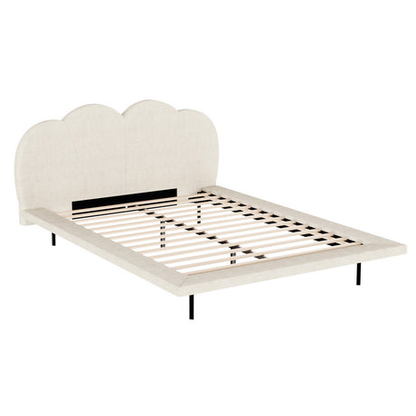 Artiss Queen Size Boucle Beige Bed Frame