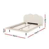 Artiss Queen Size Boucle Beige Bed Frame