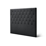 Artiss CAPPI Double Bed Head in Charcoal Faux Linen — Button Tufted — Allure Home Collections