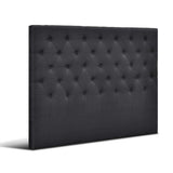 Artiss CAPPI Queen Bed Head in Charcoal Faux Linen — Button Tufted — Allure Home Collections