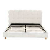 Artiss double cloud boucle headboard bed frame styled in bedroom — Allure Home Collections